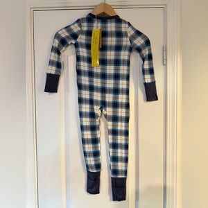 Angel Dear Plaid Two Way Zip Convertible Romper